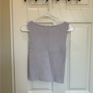 Abercrombie lavender/light purple slash ribbed ottoman tank